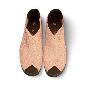 Bernie Mev BM Dusty Rose/Black Woven Textile Ankle Booties (Heels)
